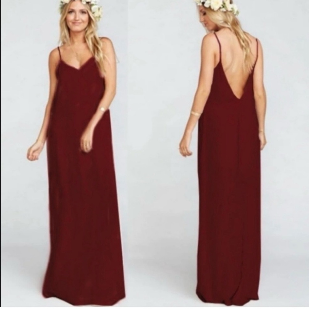 SHOW ME YOUR MUMU Jolie Maxi Dress Merlot, Size X-Small